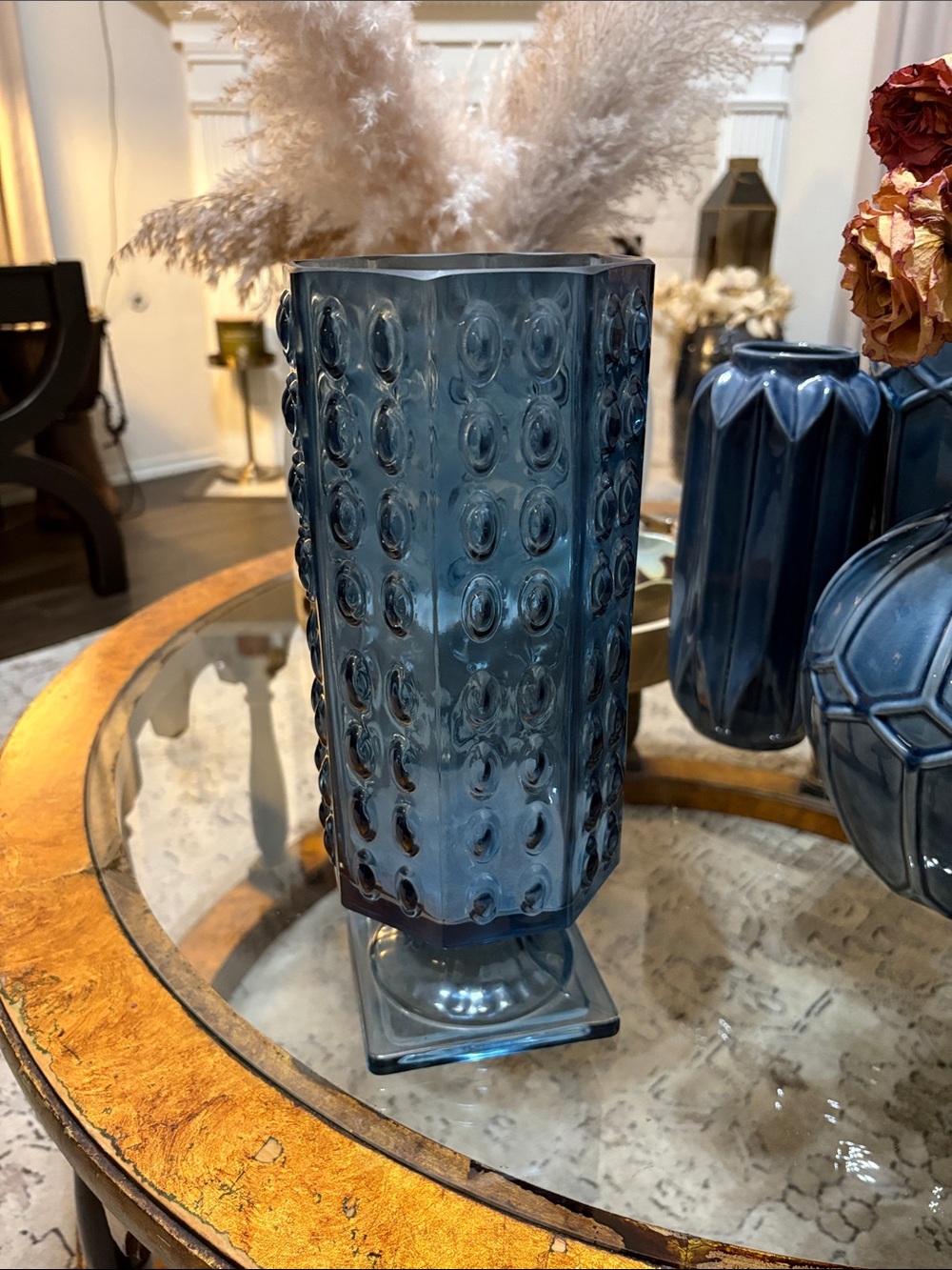Modern Blue Glass Vase